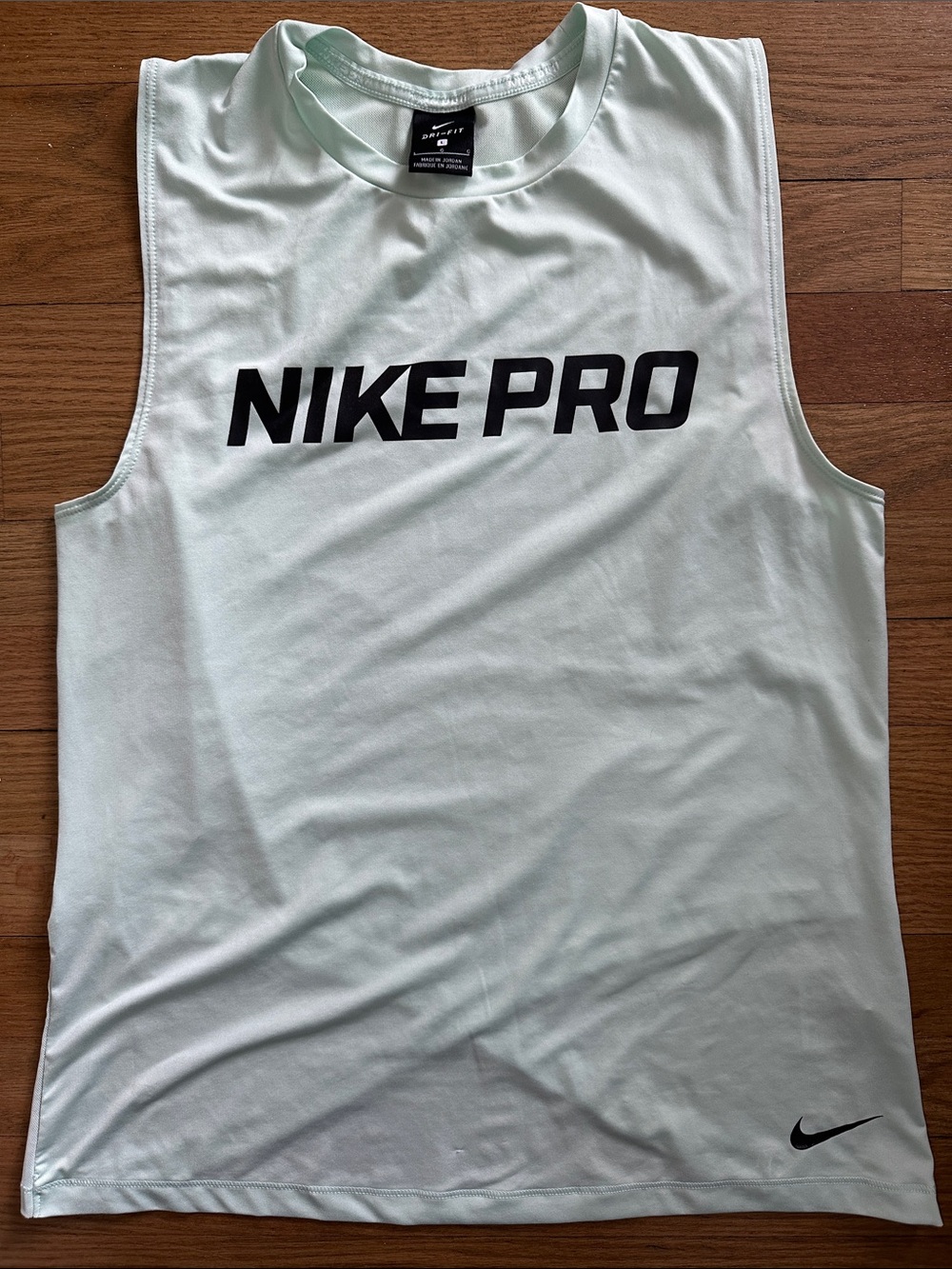 Nike Light Mint Sleeveless Pro Tank with mesh back